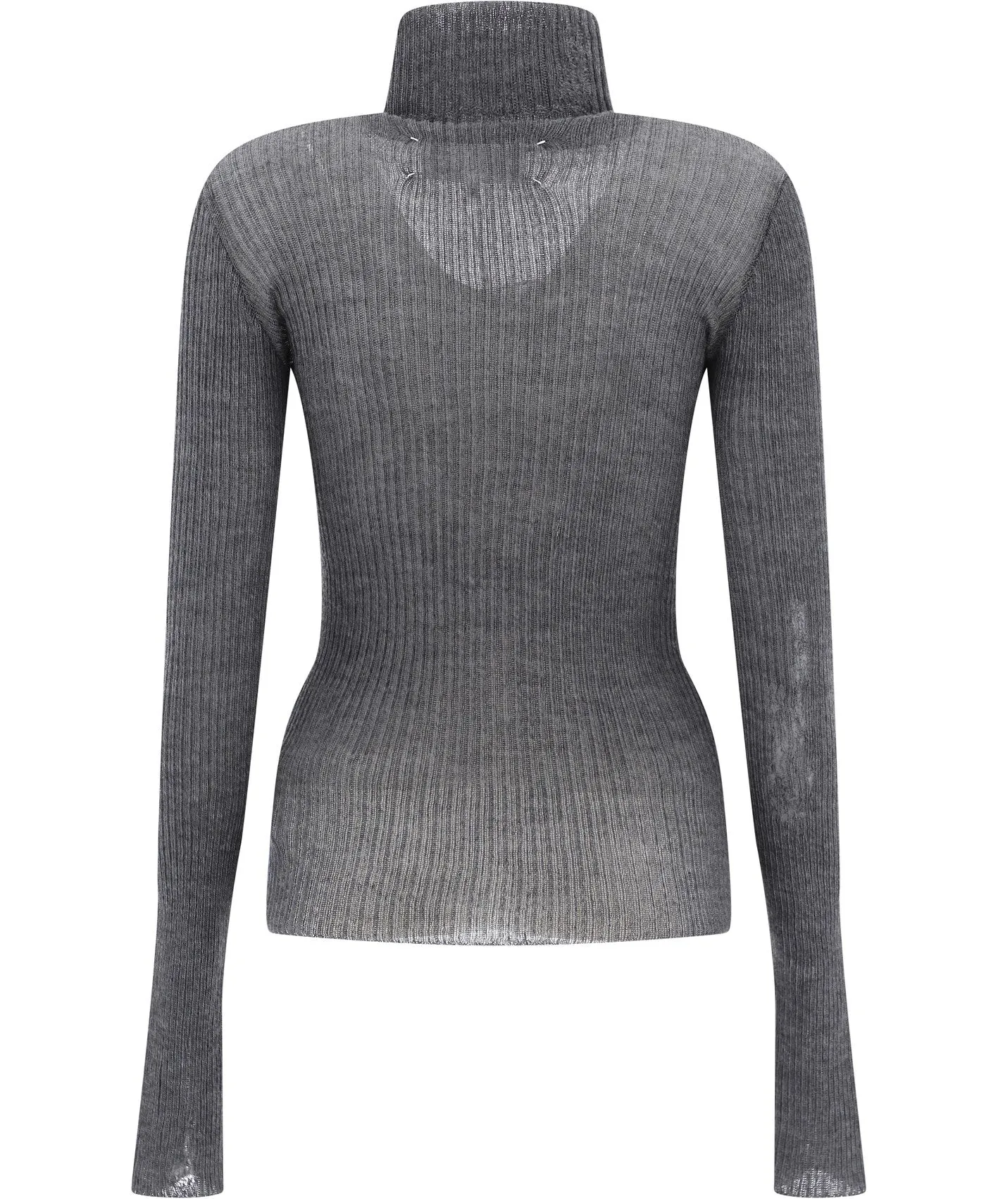 Maison Margiela High-Neck Ribbed Sweater