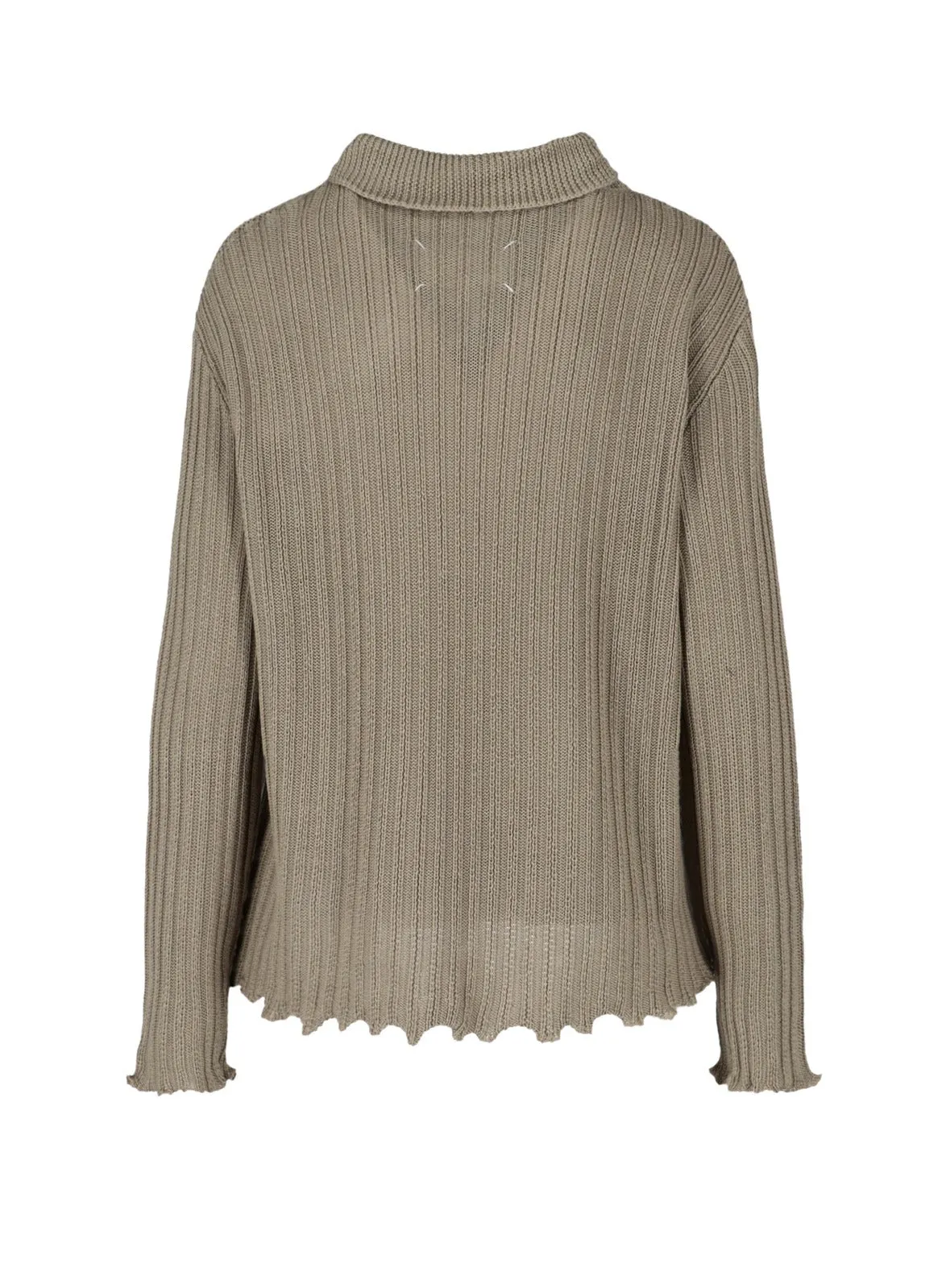 Maison Margiela Long-Sleeved Ribbed Knit Jumper