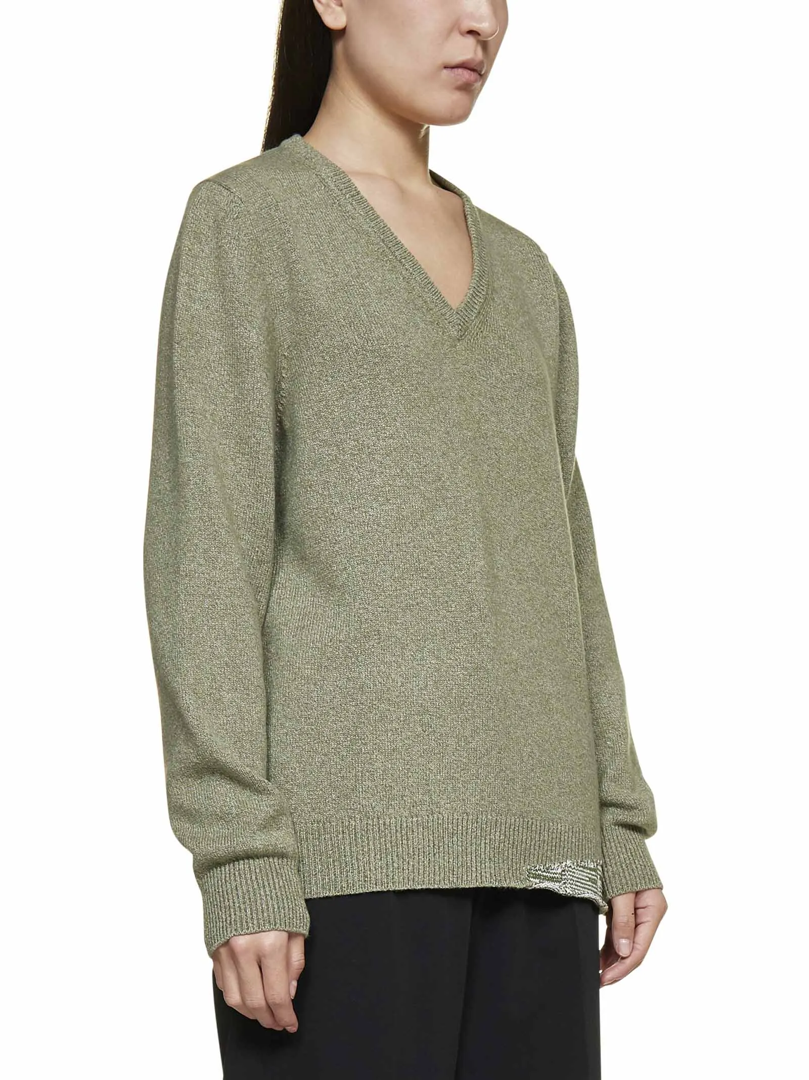 Maison Margiela Panel Detailed Knit Jumper