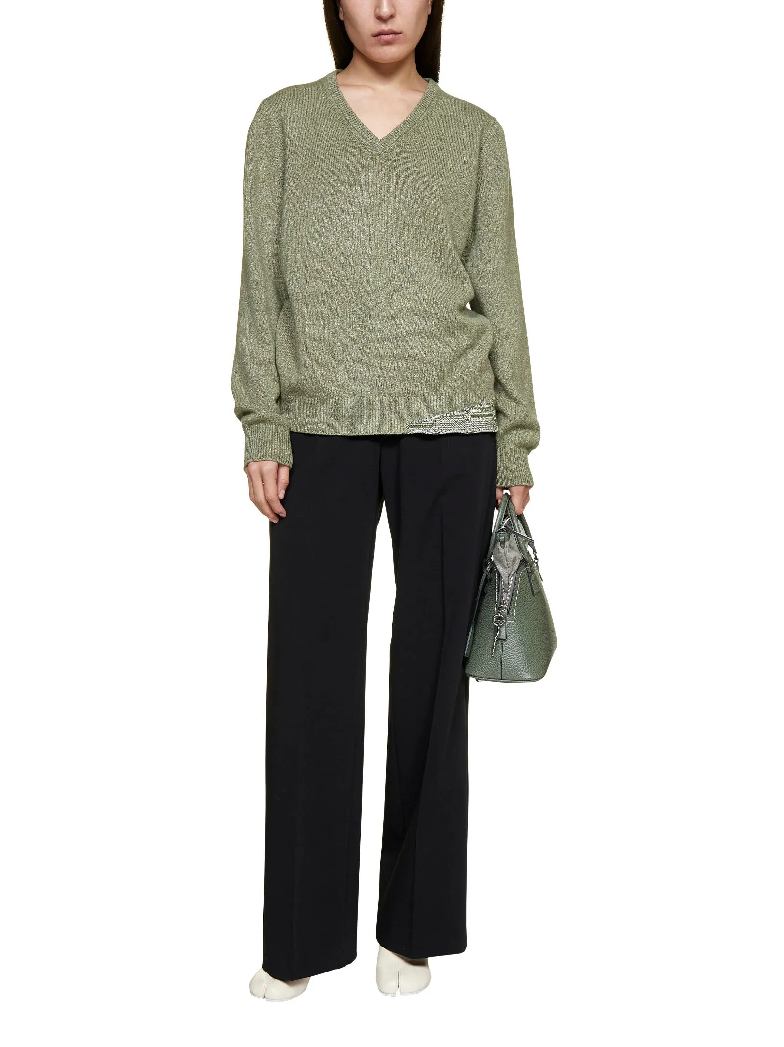 Maison Margiela Panel Detailed Knit Jumper