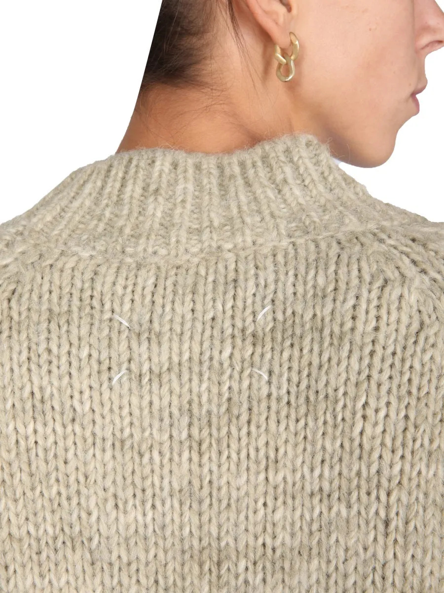 Maison Margiela Ribbed Detail Knit Jumper