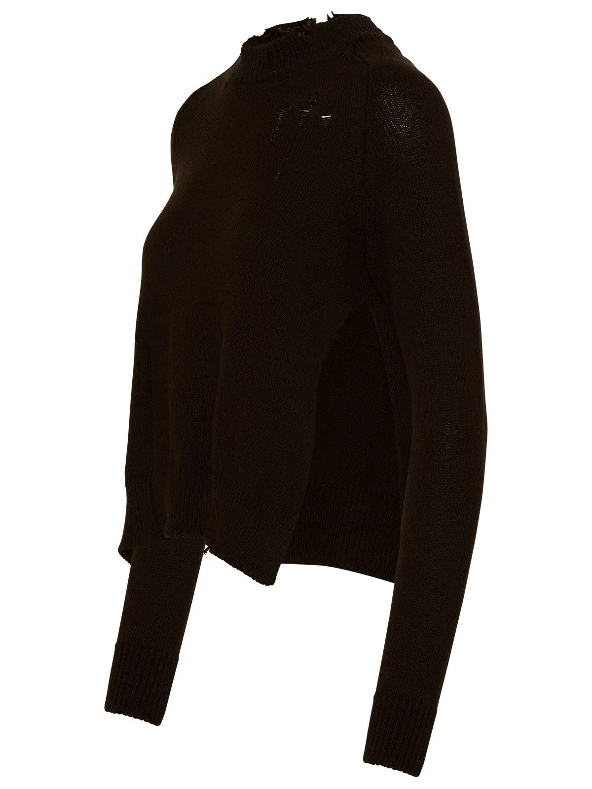 Maison Margiela Ripped-Detail Crewneck Knit Jumper