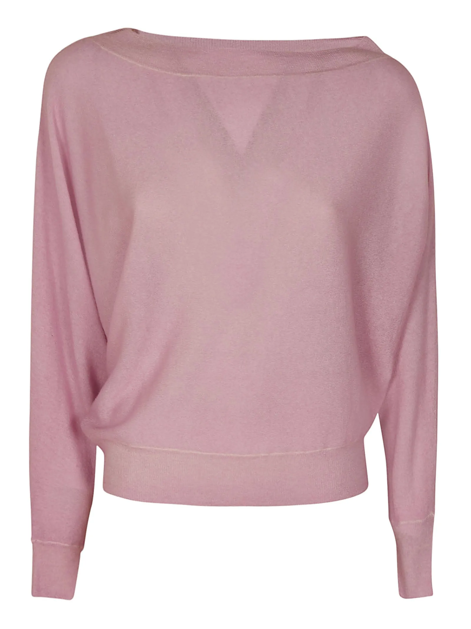 Malo Asymmetric-Neck Long Sleeved Sweater