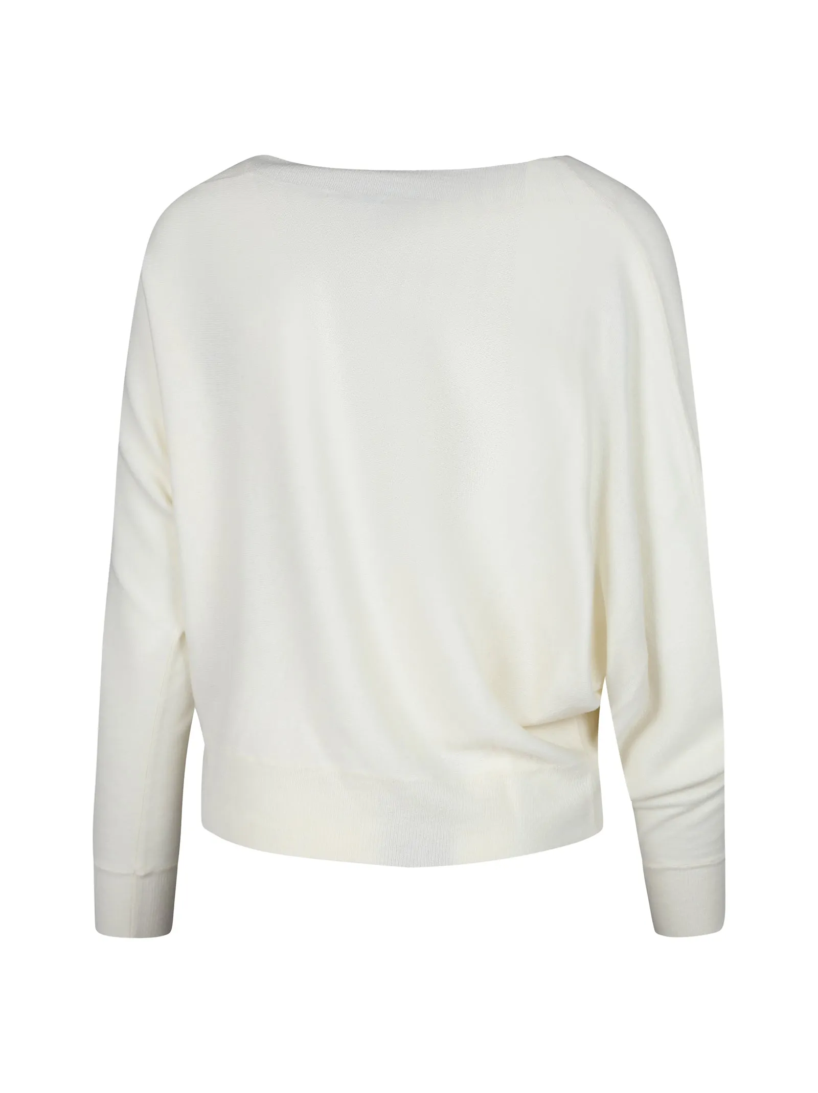 Malo Asymmetric-Neck Long Sleeved Sweater