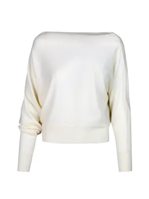 Malo Asymmetric-Neck Long Sleeved Sweater