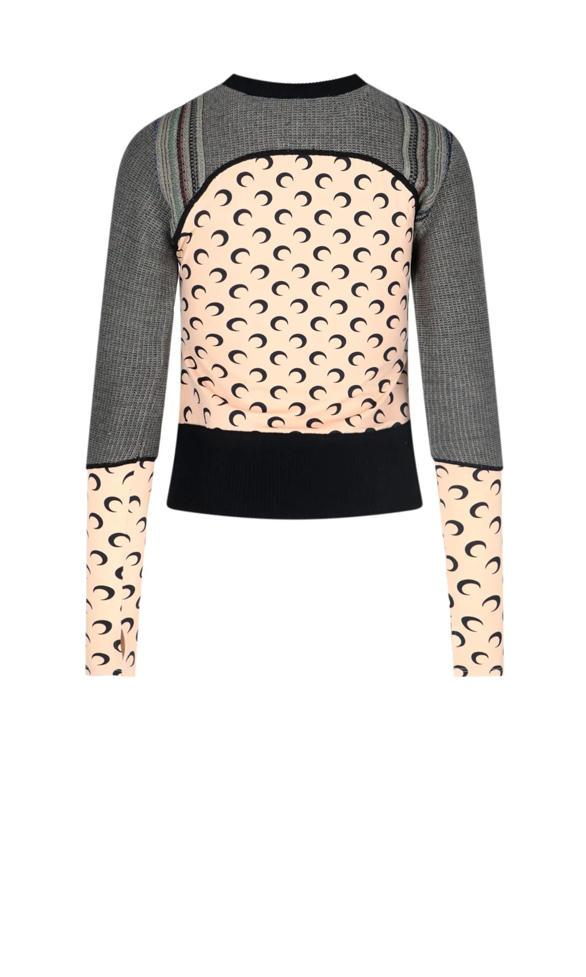 Marine Serre Intarsia-Knit Crewneck Jumper