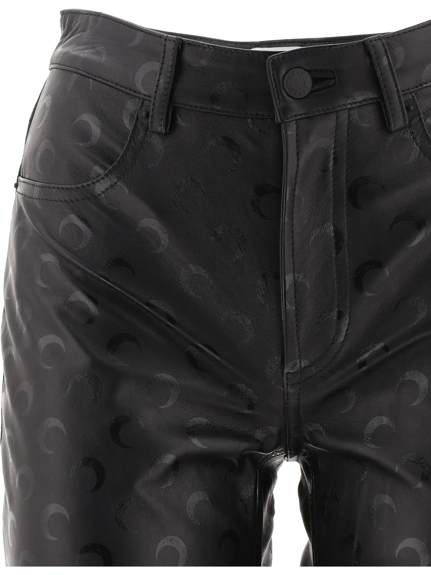 Marine Serre Moon Printed Leather Pants
