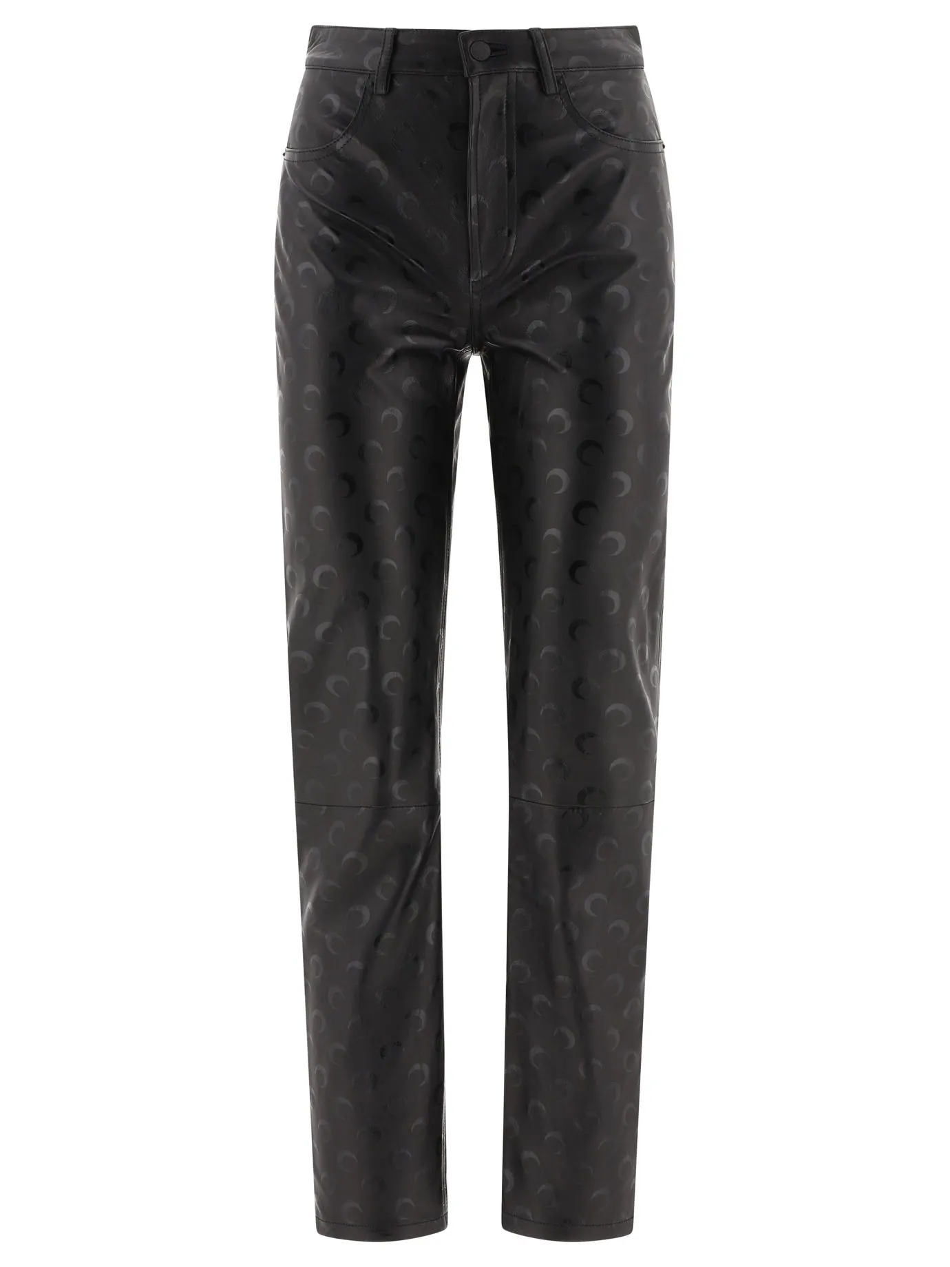 Marine Serre Moon Printed Leather Pants