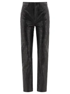 Marine Serre Moon Printed Leather Pants