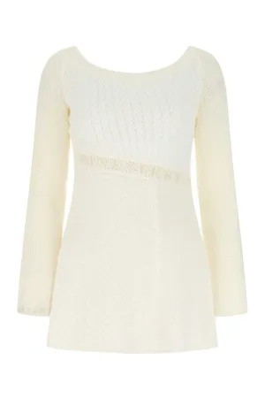 Marine Serre Perforated Knit Mini Dress