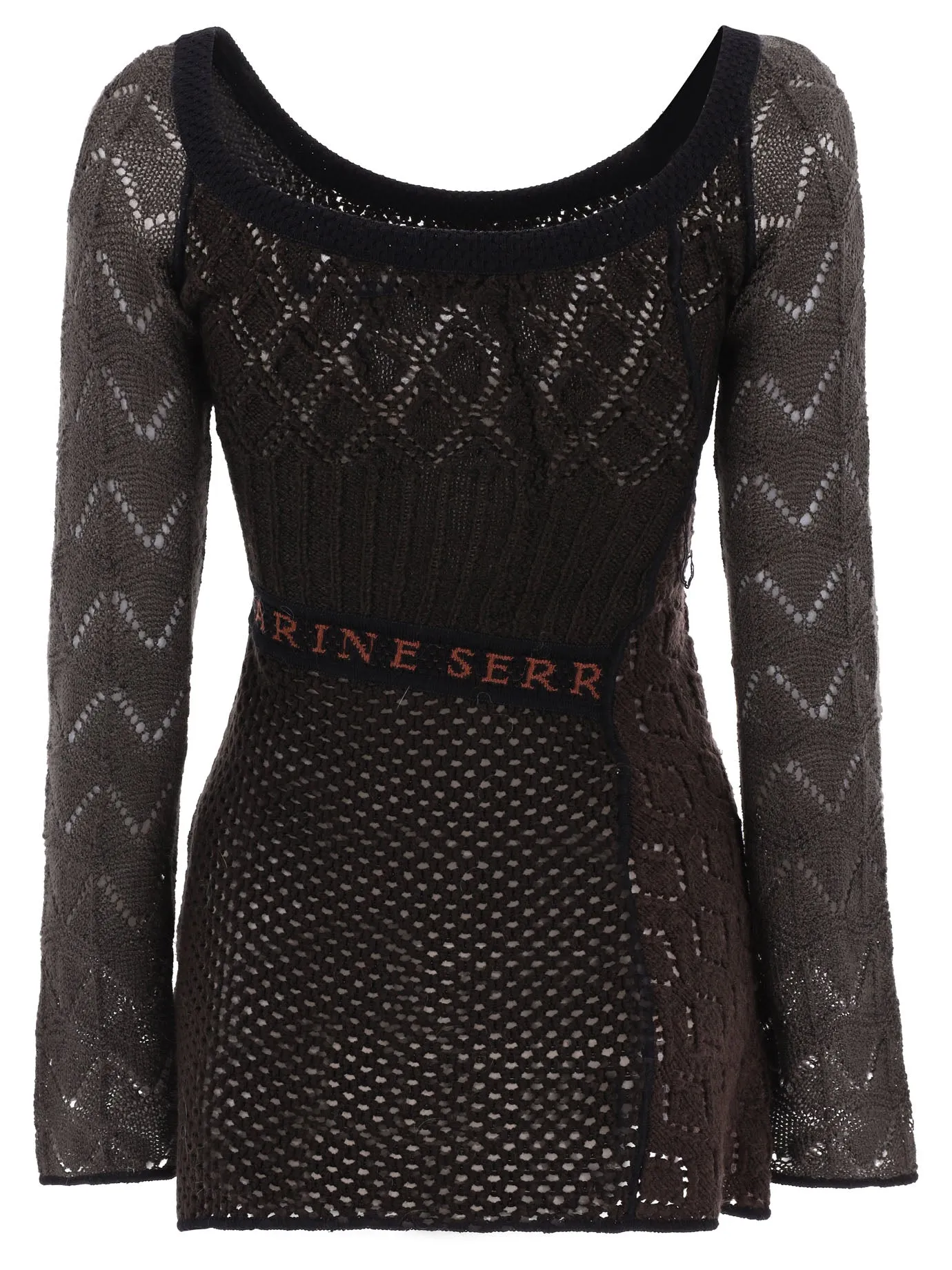 Marine Serre Perforated Knit Mini Dress