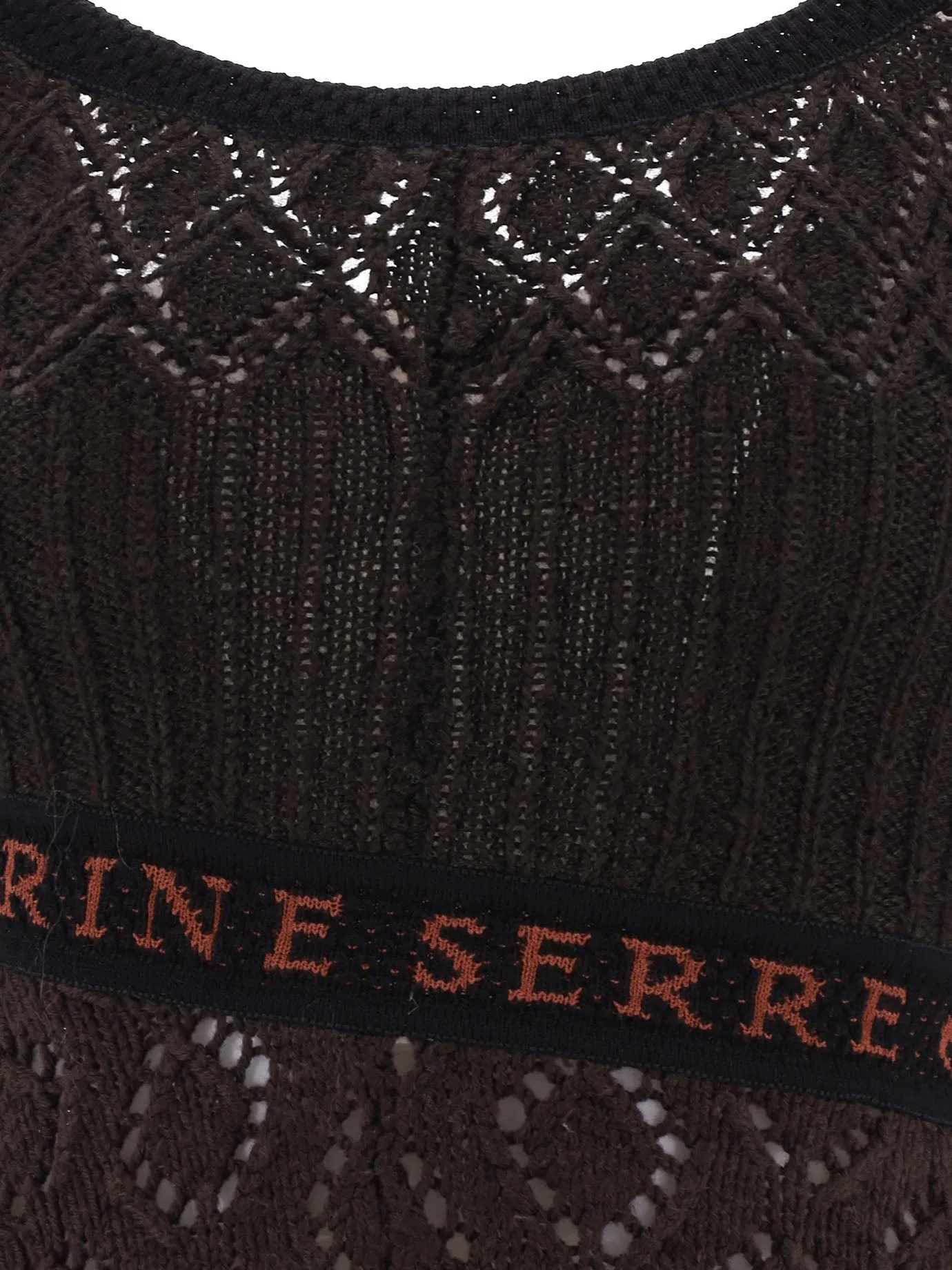 Marine Serre Perforated Knit Mini Dress