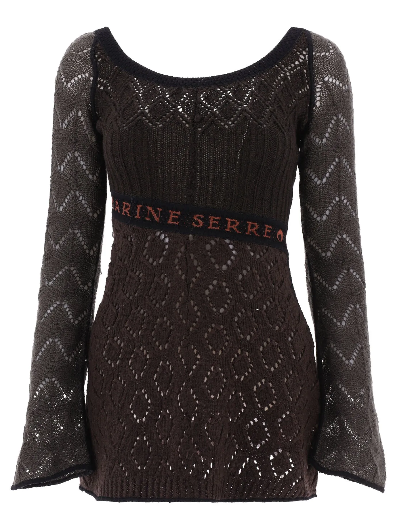 Marine Serre Perforated Knit Mini Dress