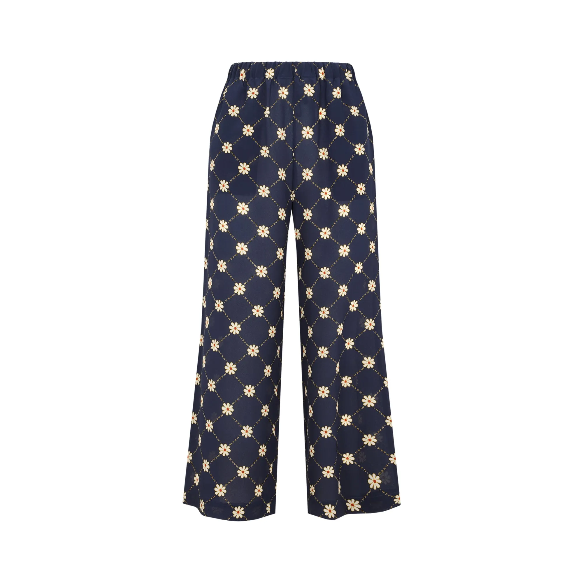 Marni Allover Floral Printed Wide Leg Pants