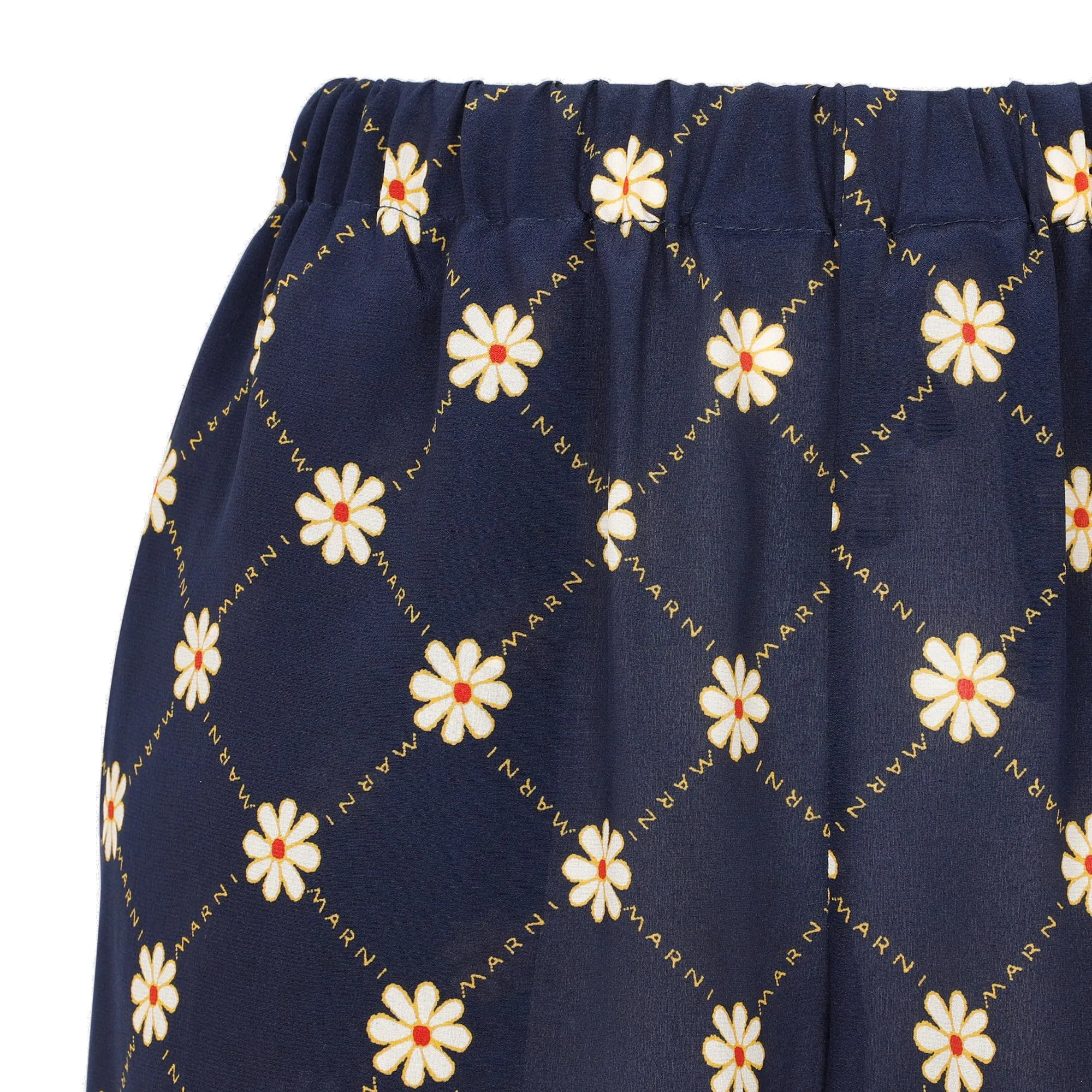 Marni Allover Floral Printed Wide Leg Pants