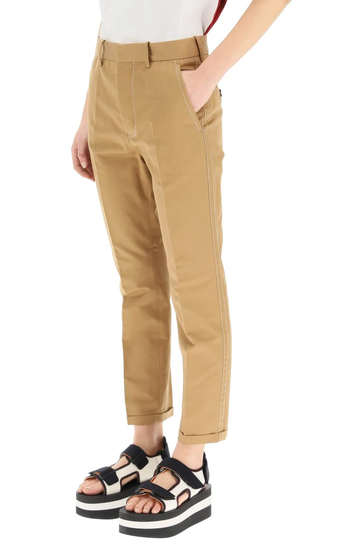 Marni Cropped Slim-Fit Trousers