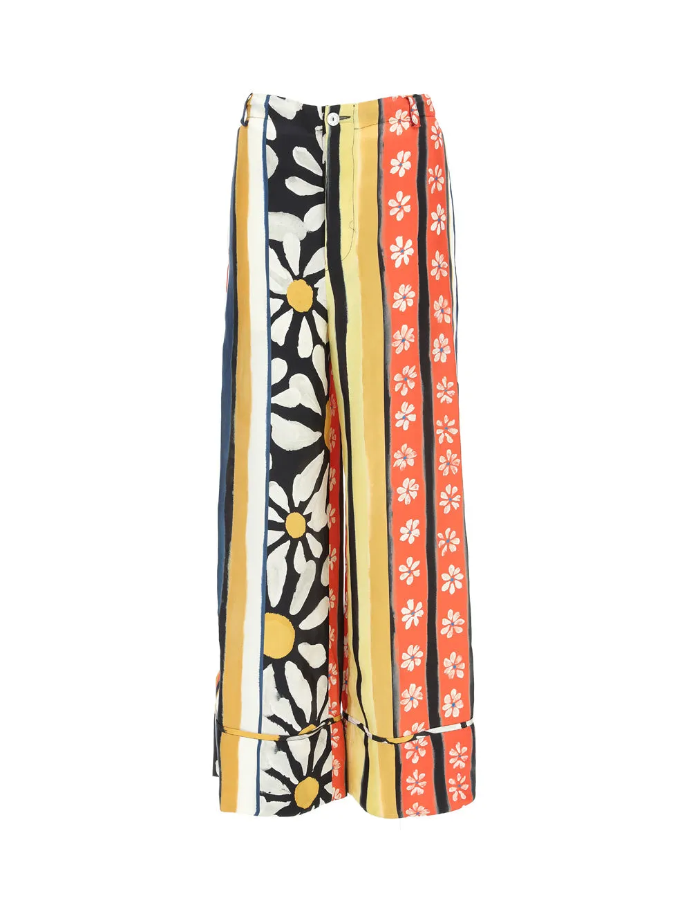 Marni Floral Printed Wide Leg Pants