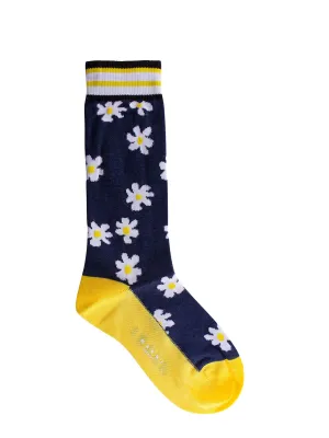 Marni Logo Detailed Floral Motif Socks