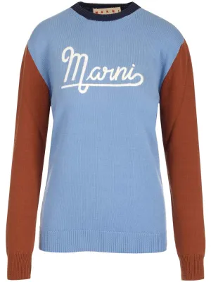 Marni Logo Intarsia-Knit Jumper