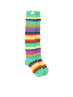 Marni Striped Color-Block Knitted Socks