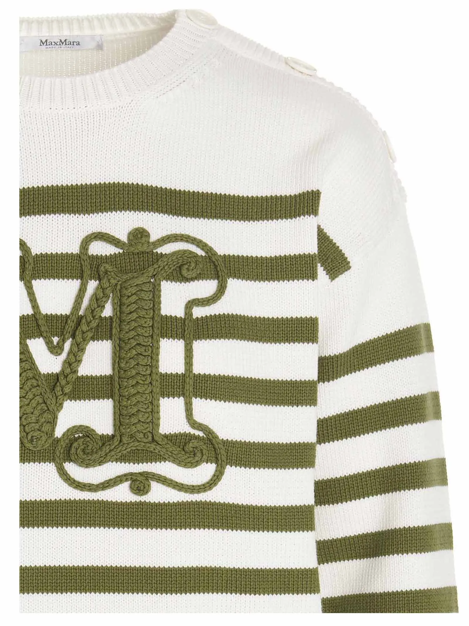 Max Mara Monogram Striped Knit Sweater