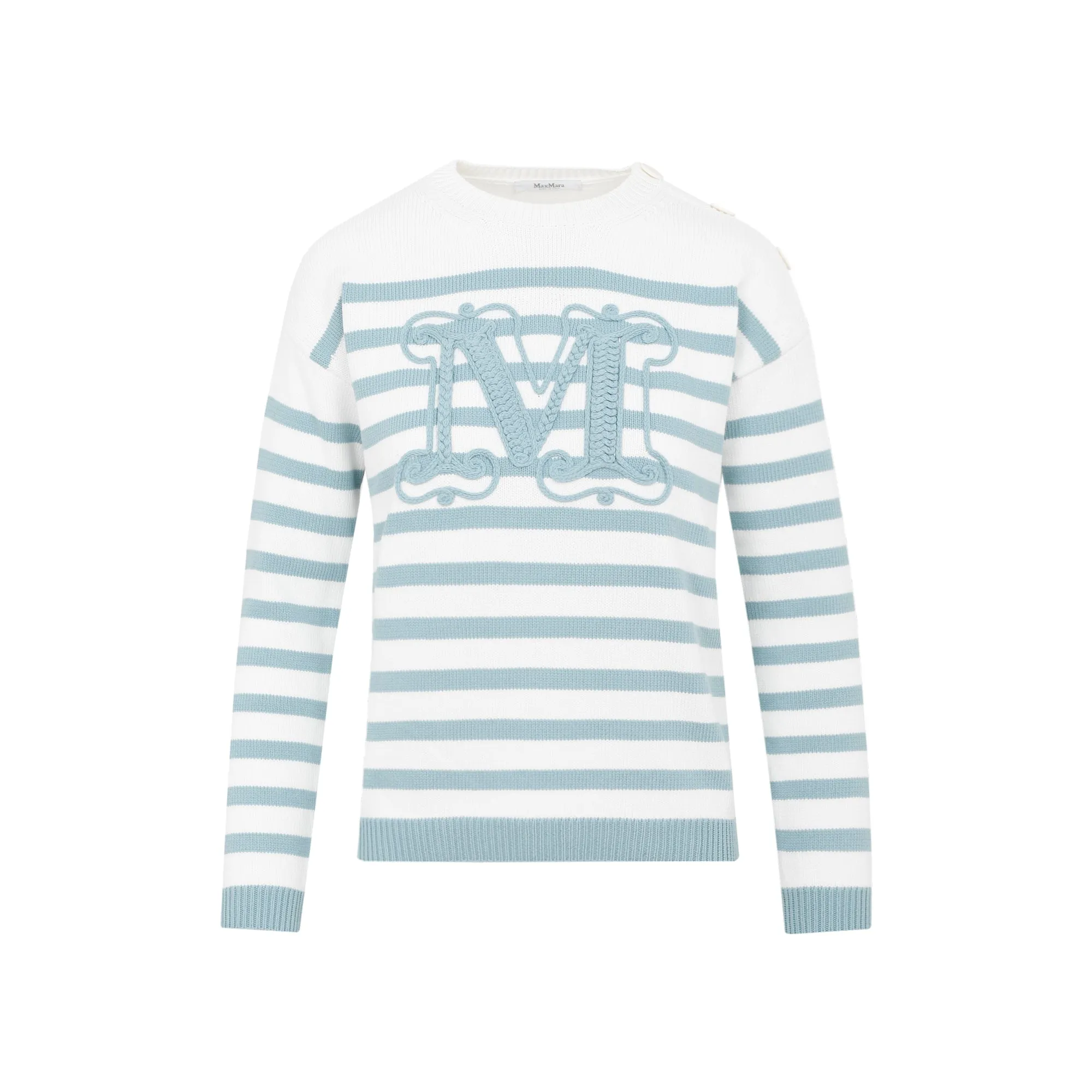 Max Mara Monogram Striped Knit Sweater