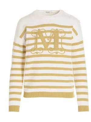 Max Mara Monogram Striped Knit Sweater