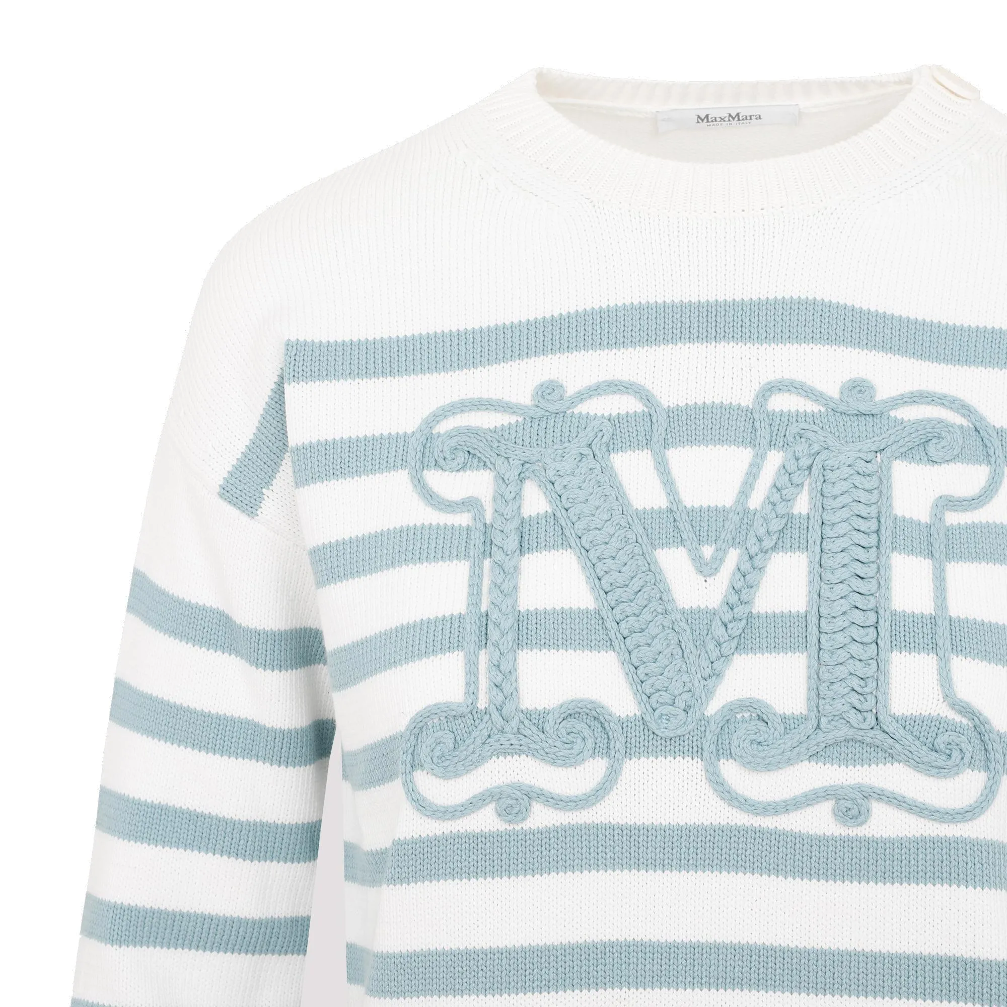Max Mara Monogram Striped Knit Sweater