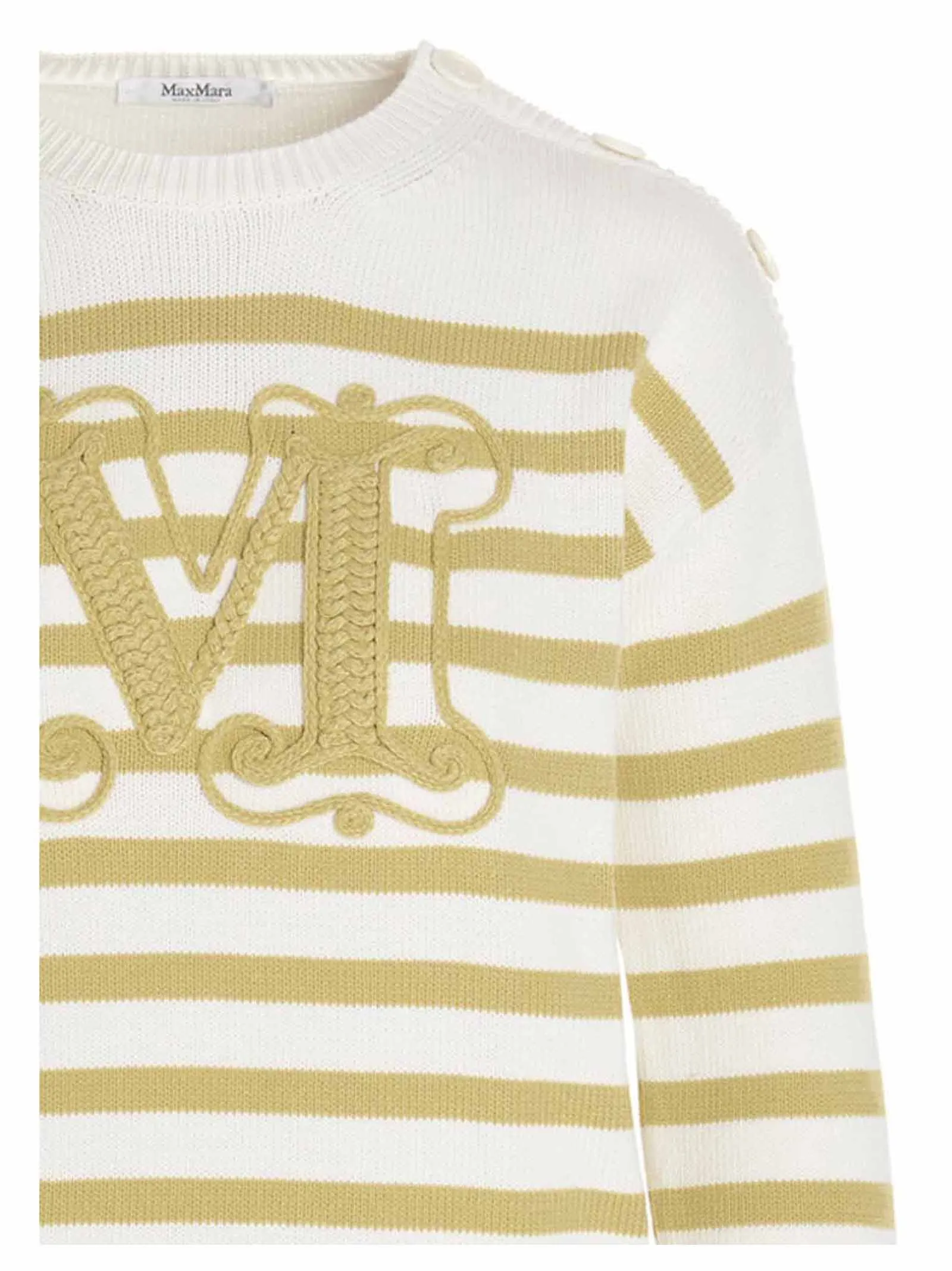Max Mara Monogram Striped Knit Sweater