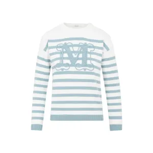 Max Mara Monogram Striped Knit Sweater