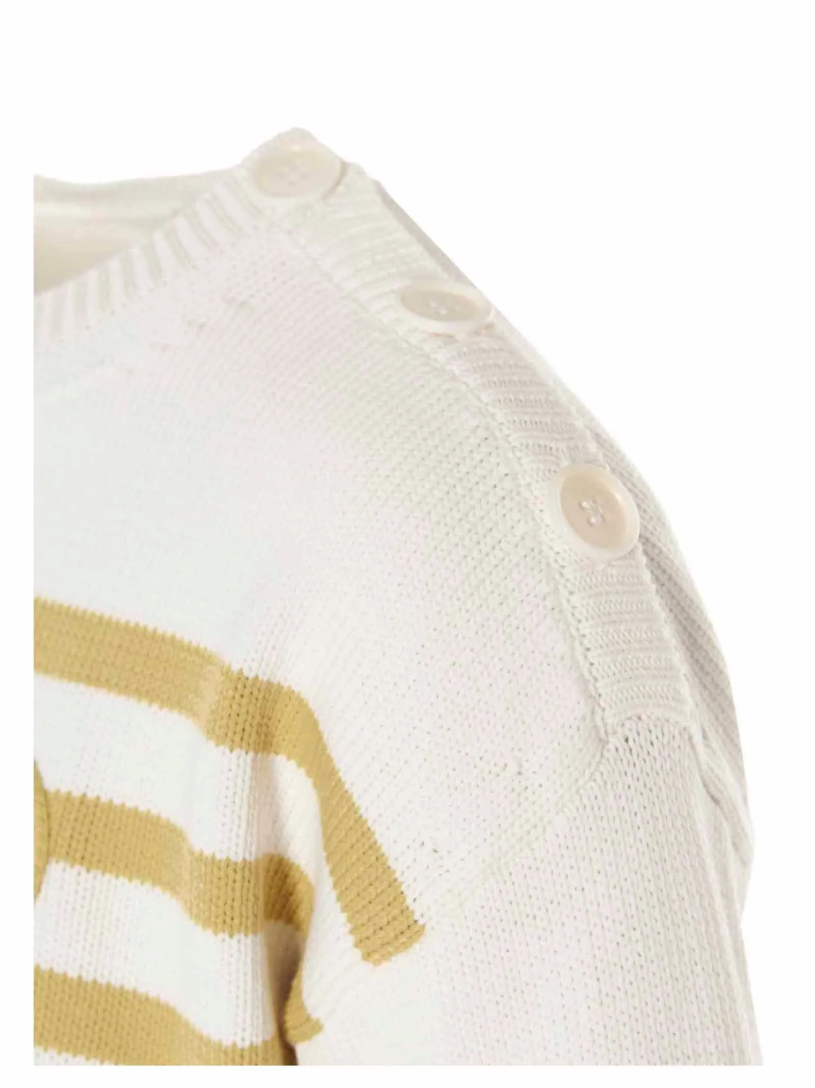 Max Mara Monogram Striped Knit Sweater