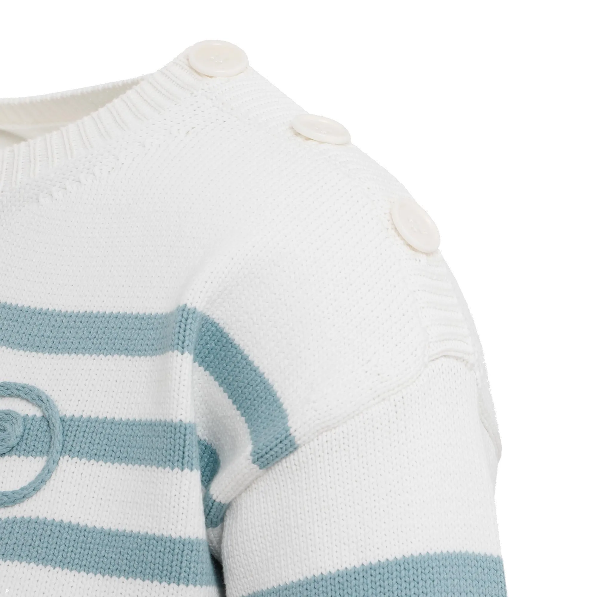 Max Mara Monogram Striped Knit Sweater