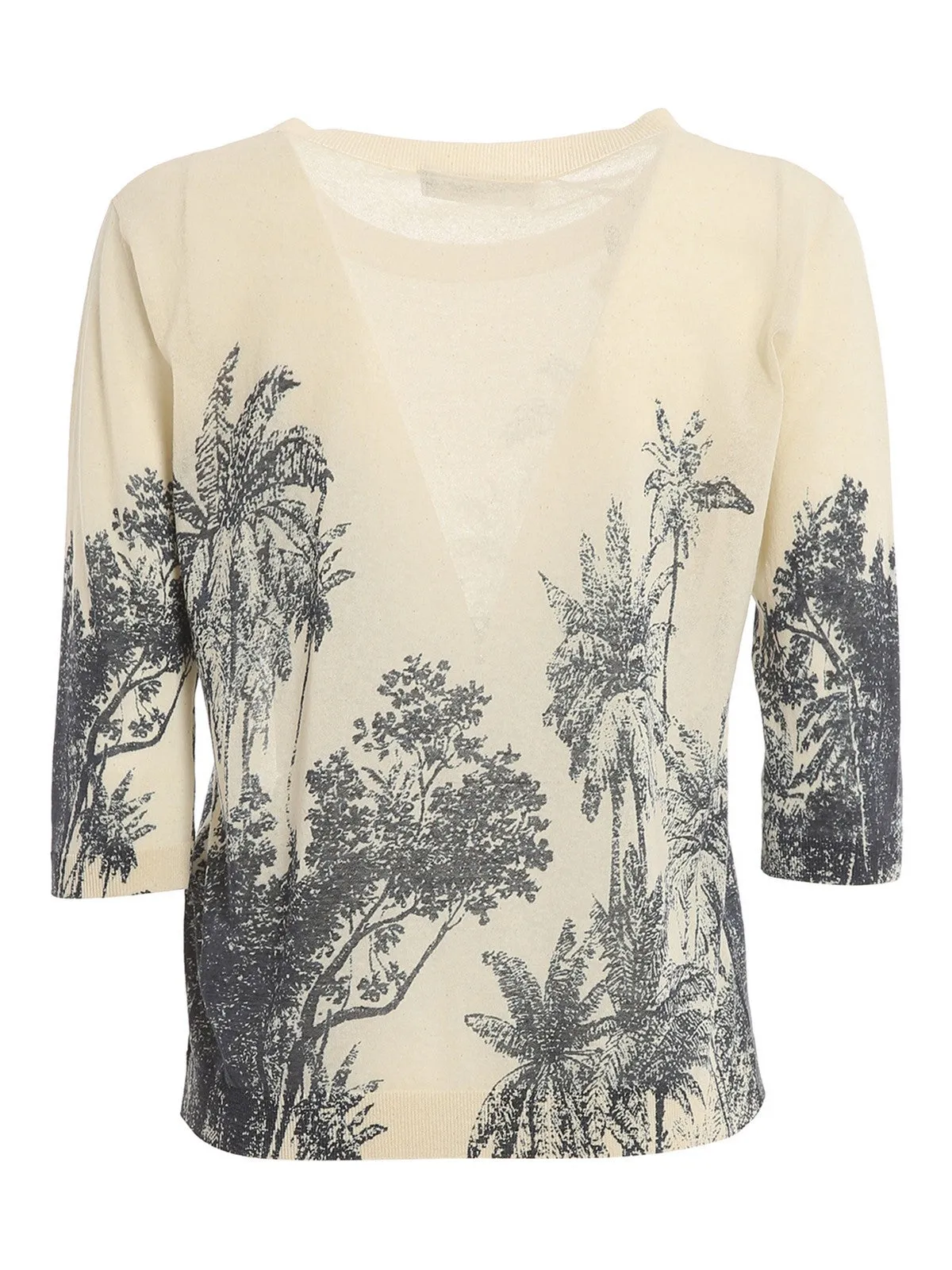 Max Mara Studio Graphic Printed Crewneck Sweater