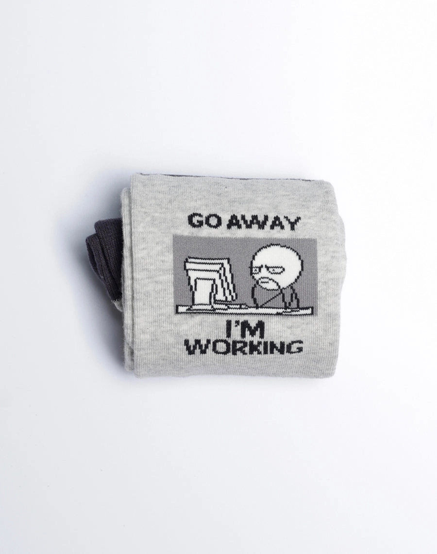 Men's Go Away I'm Working Crew Socks