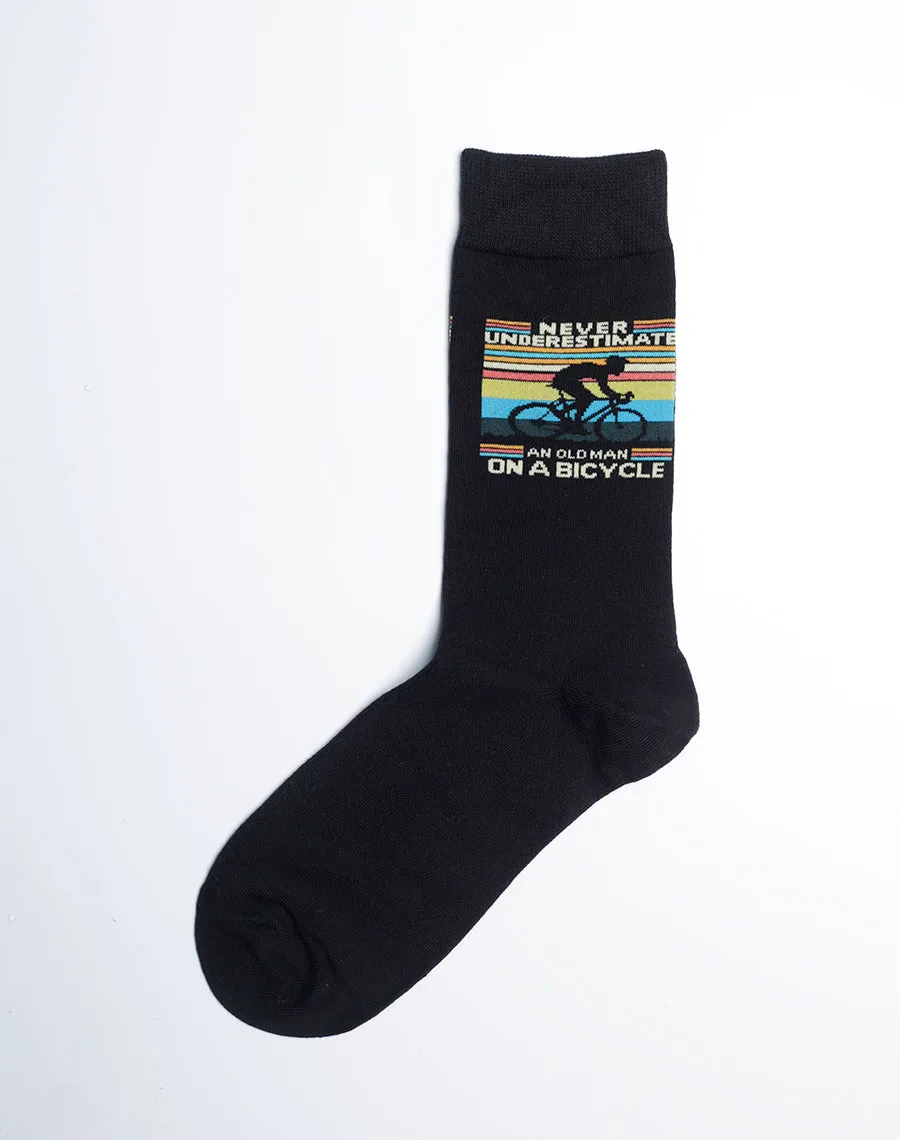 Men's Retro Rider Bicycle Crew Socks