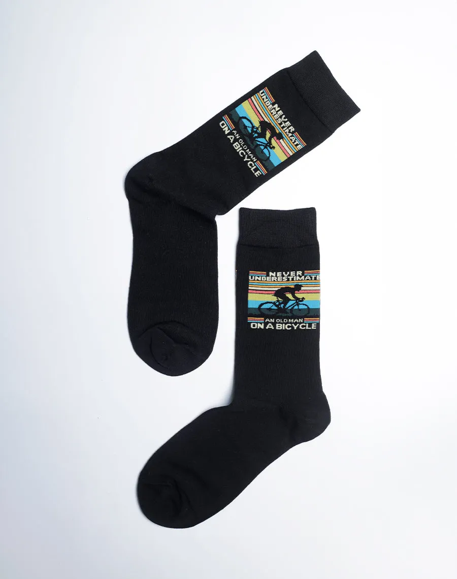Men's Retro Rider Bicycle Crew Socks