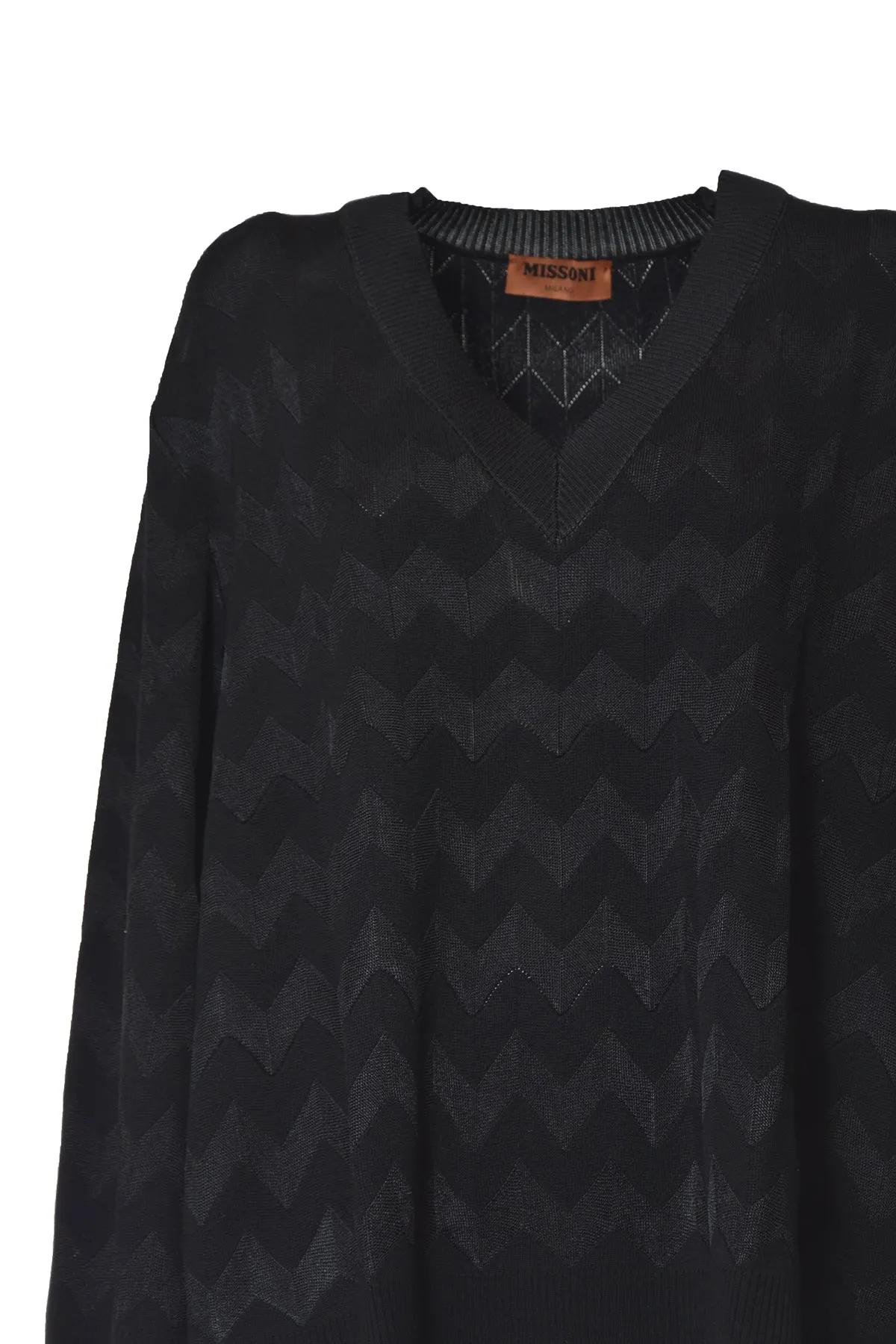Missoni Geometric Intarsia-Knit Long Sleeved Sweater