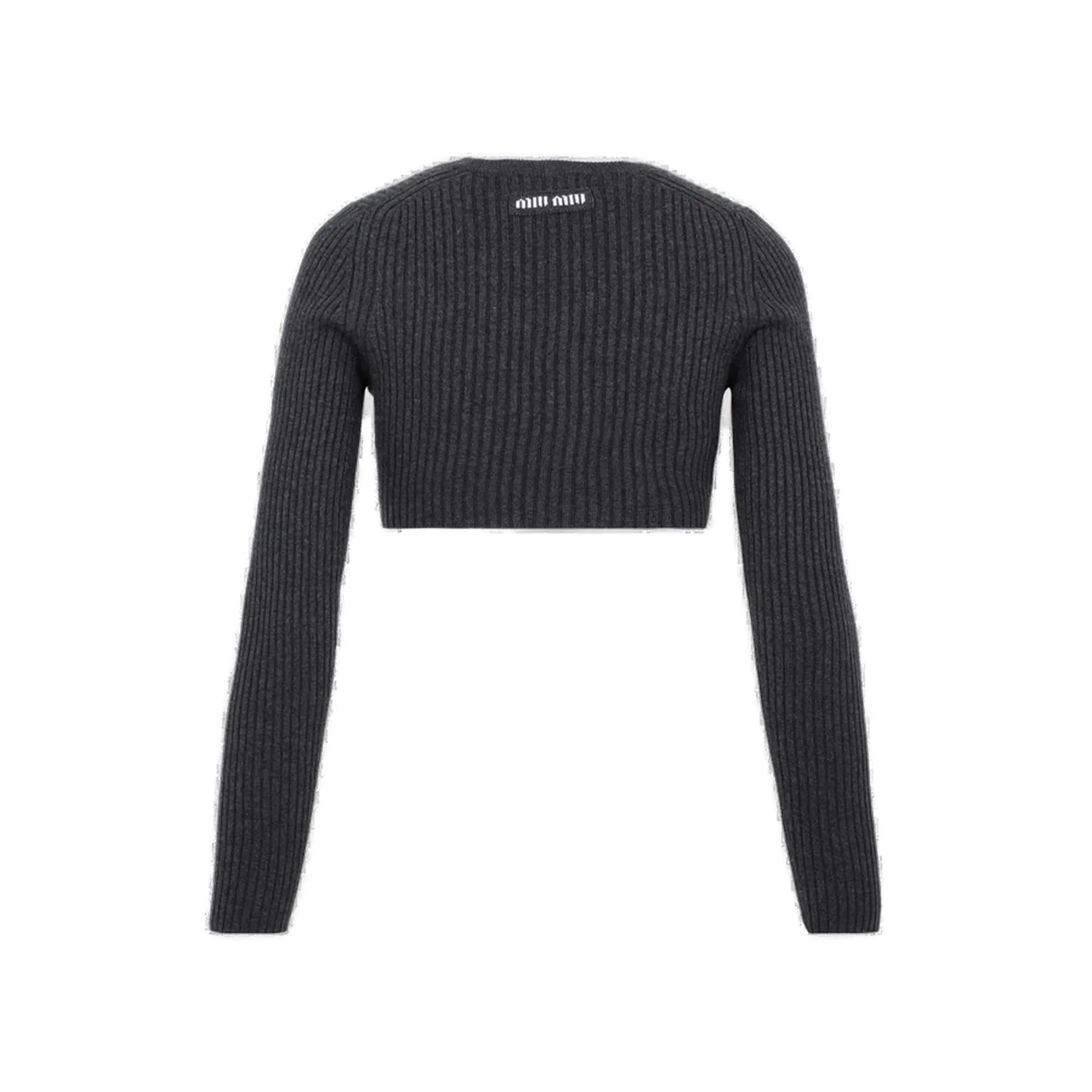 Miu Miu Zipped Long Sleeved Cropped Sweater
