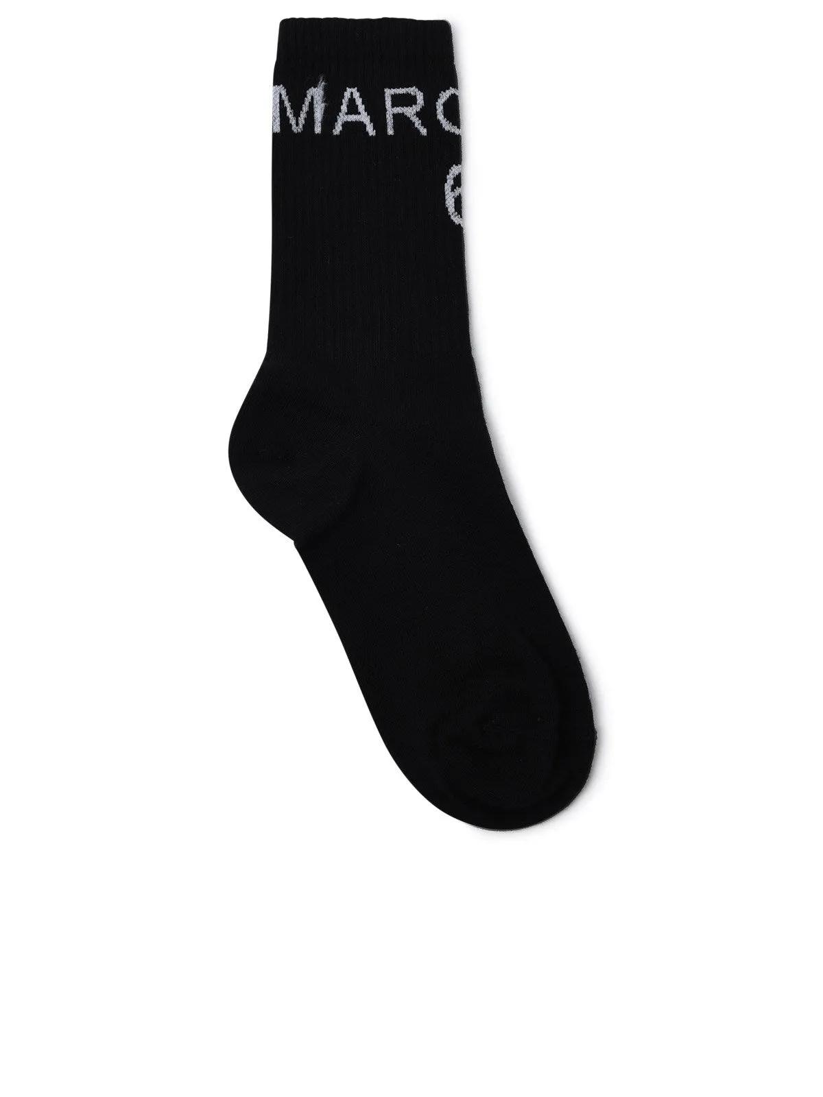 MM6 Maison Margiela Logo Intarsia Knit Stretched Socks