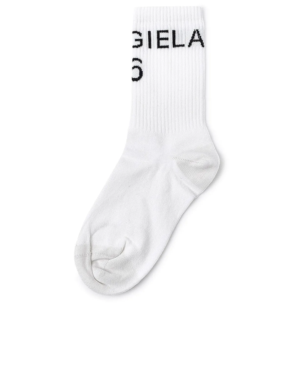 MM6 Maison Margiela Logo Intarsia Knit Stretched Socks