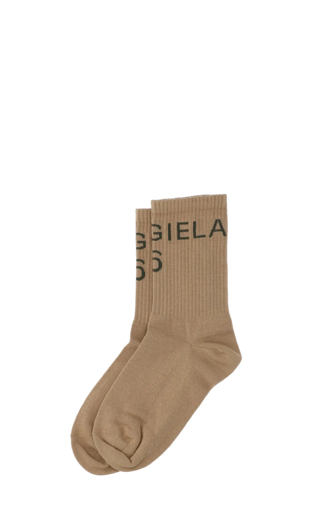 MM6 Maison Margiela Logo Intarsia Knit Stretched Socks