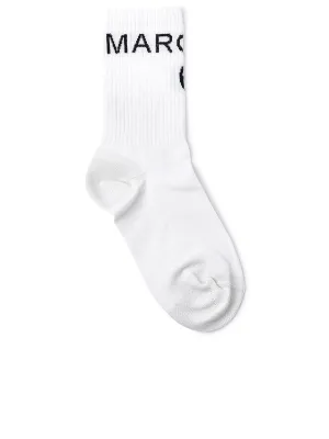 MM6 Maison Margiela Logo Intarsia Knit Stretched Socks
