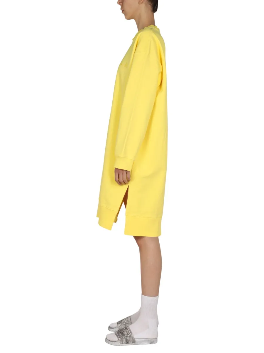 MM6 Maison Margiela Logo Printed Sweater Dress