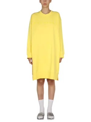 MM6 Maison Margiela Logo Printed Sweater Dress