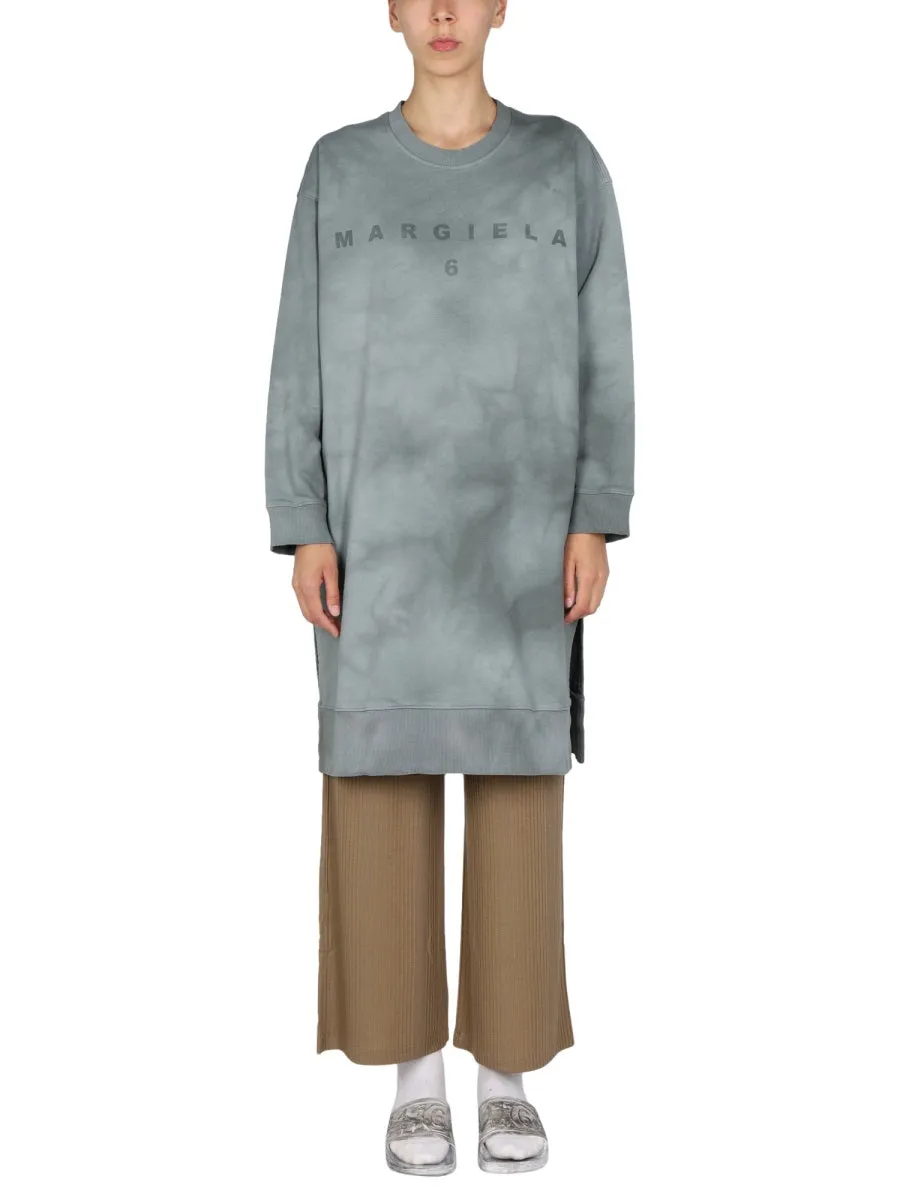 MM6 Maison Margiela Logo Printed Sweater Dress
