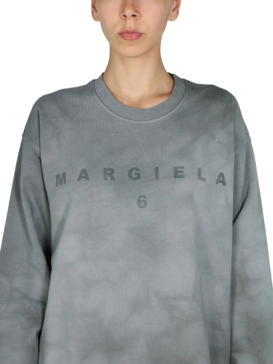 MM6 Maison Margiela Logo Printed Sweater Dress