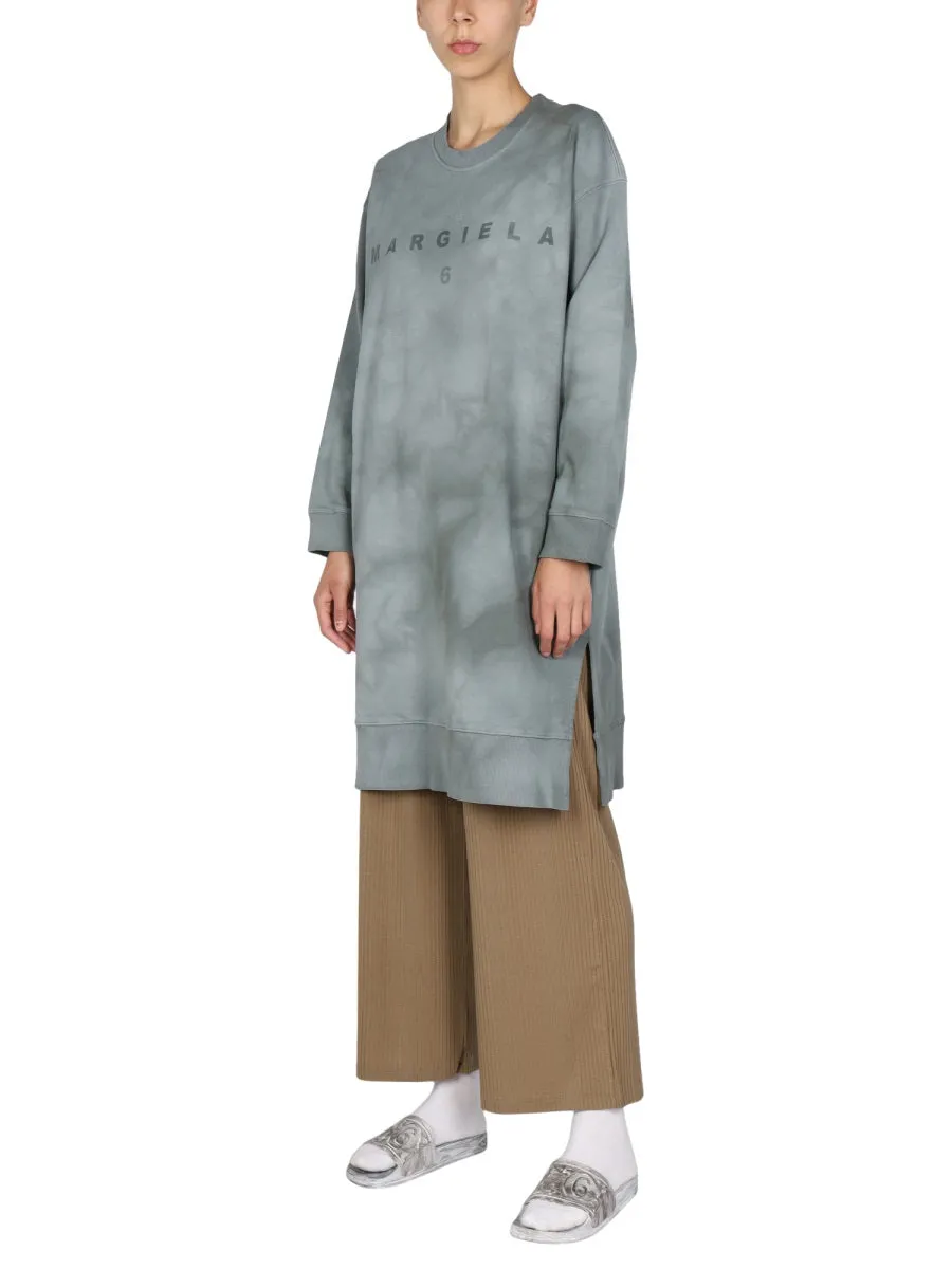 MM6 Maison Margiela Logo Printed Sweater Dress