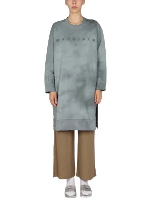 MM6 Maison Margiela Logo Printed Sweater Dress