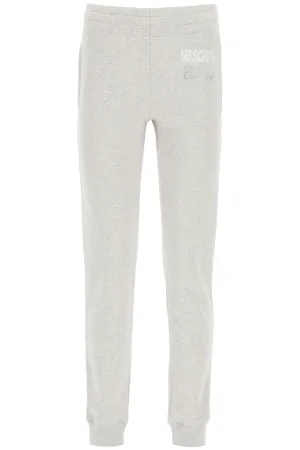 Moschino Crystal Embellished Logo Track Pants