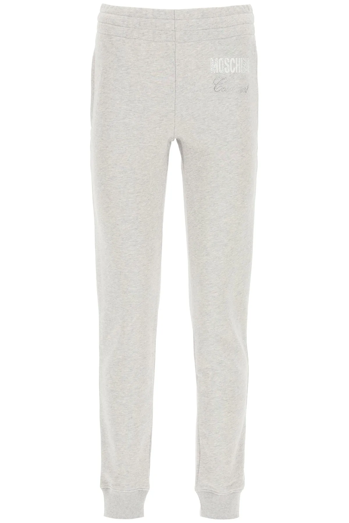 Moschino Crystal Embellished Logo Track Pants